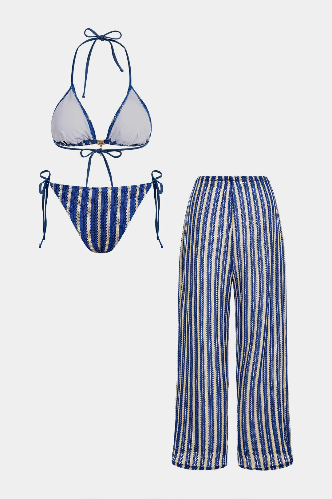 Striped Tie-Up Bikini Set sold by Micas product image thumbnail 3