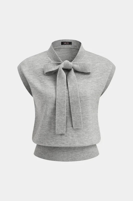 Knit Bow Tank Top made by Micas