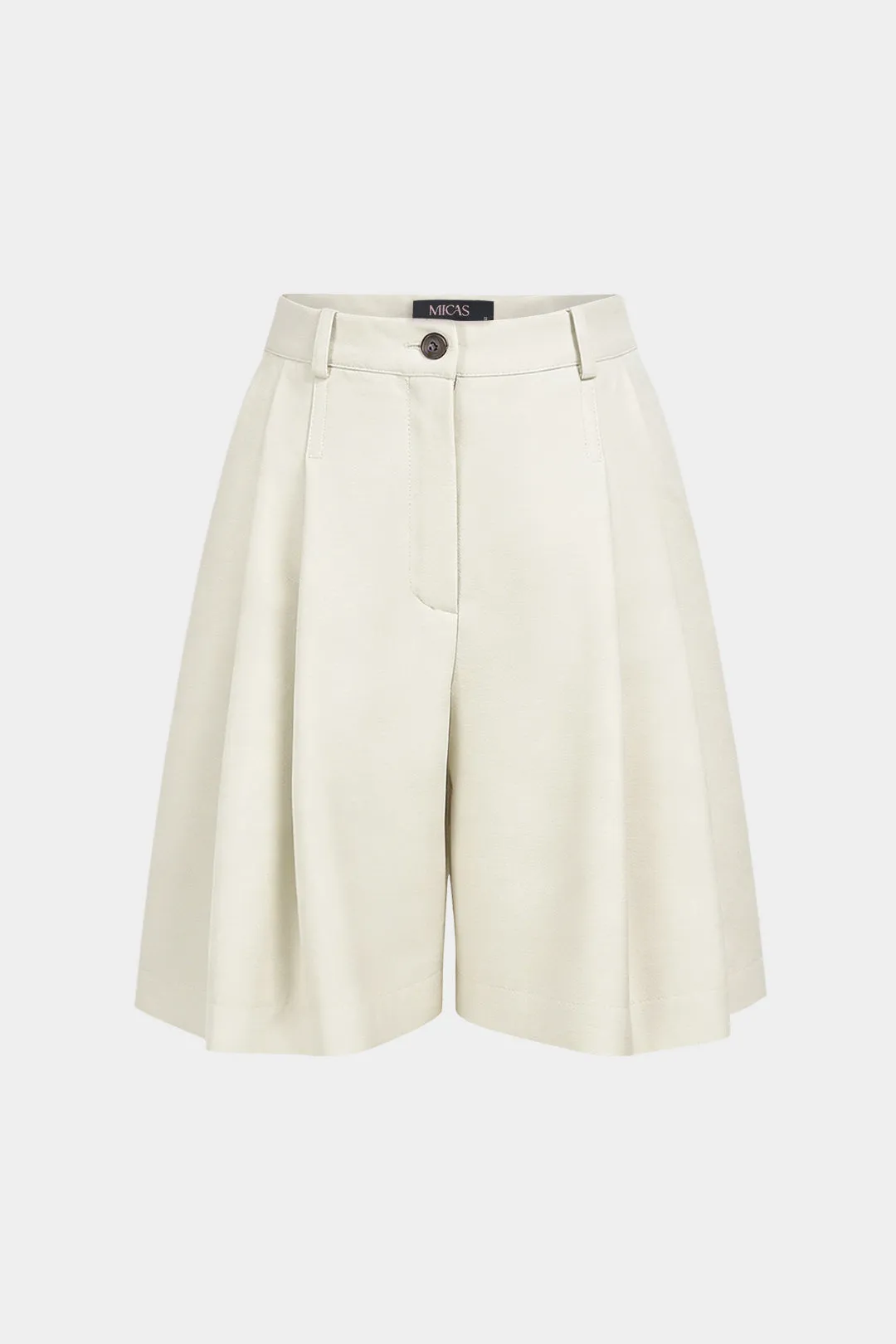 Solid Ruched Wide Leg Shorts sold by Micas product image thumbnail 3