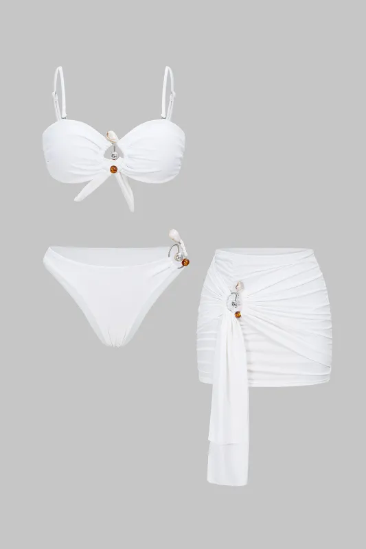 Metallic Cut Out Bikini Set sold by Micas