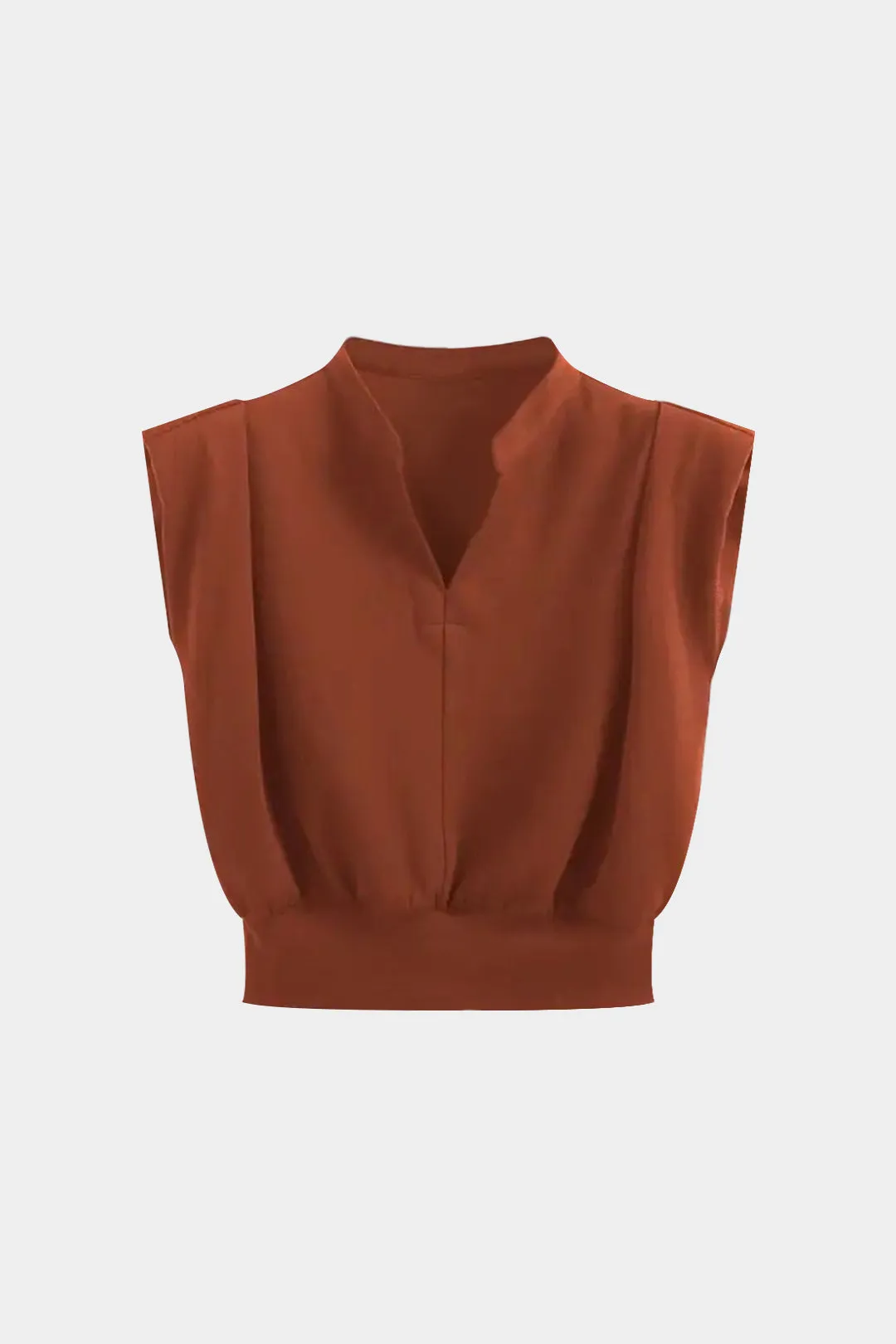 V-Neck Ruched Tank Top sold by Micas