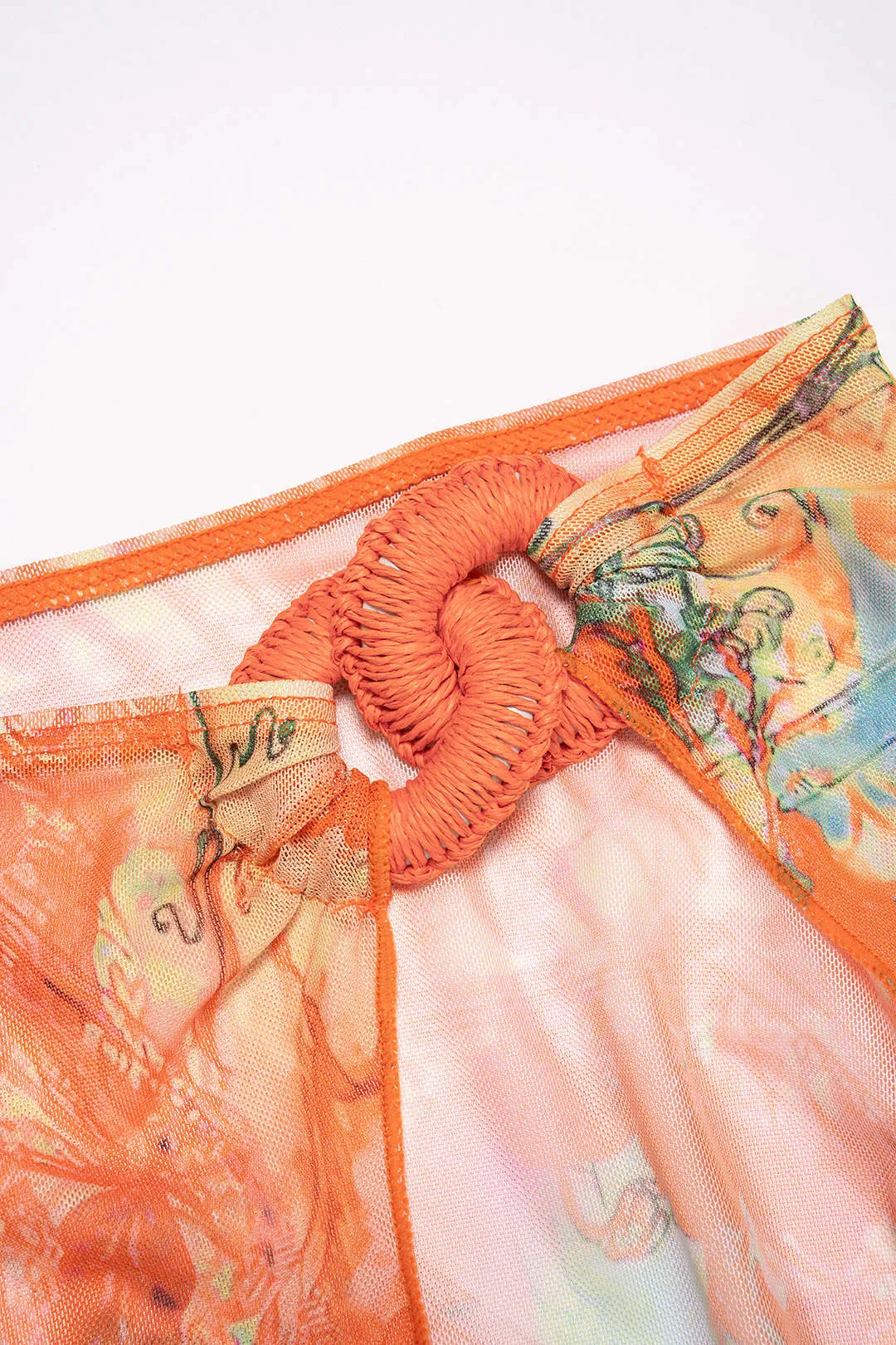 Floral Print Mesh Backless Bikini Set sold by Micas product image thumbnail 3