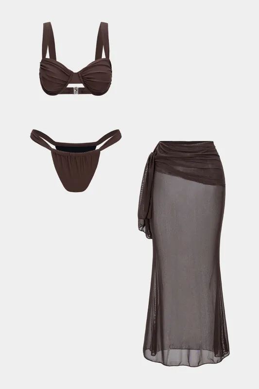 Tie-Up Ruched Bikini Set sold by Micas