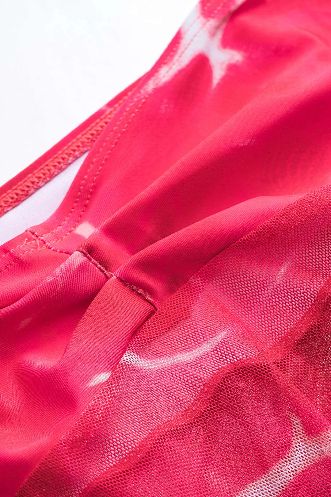 Tie Dye Print Mesh Tie-Up Bikini Set sold by Micas product image thumbnail 3