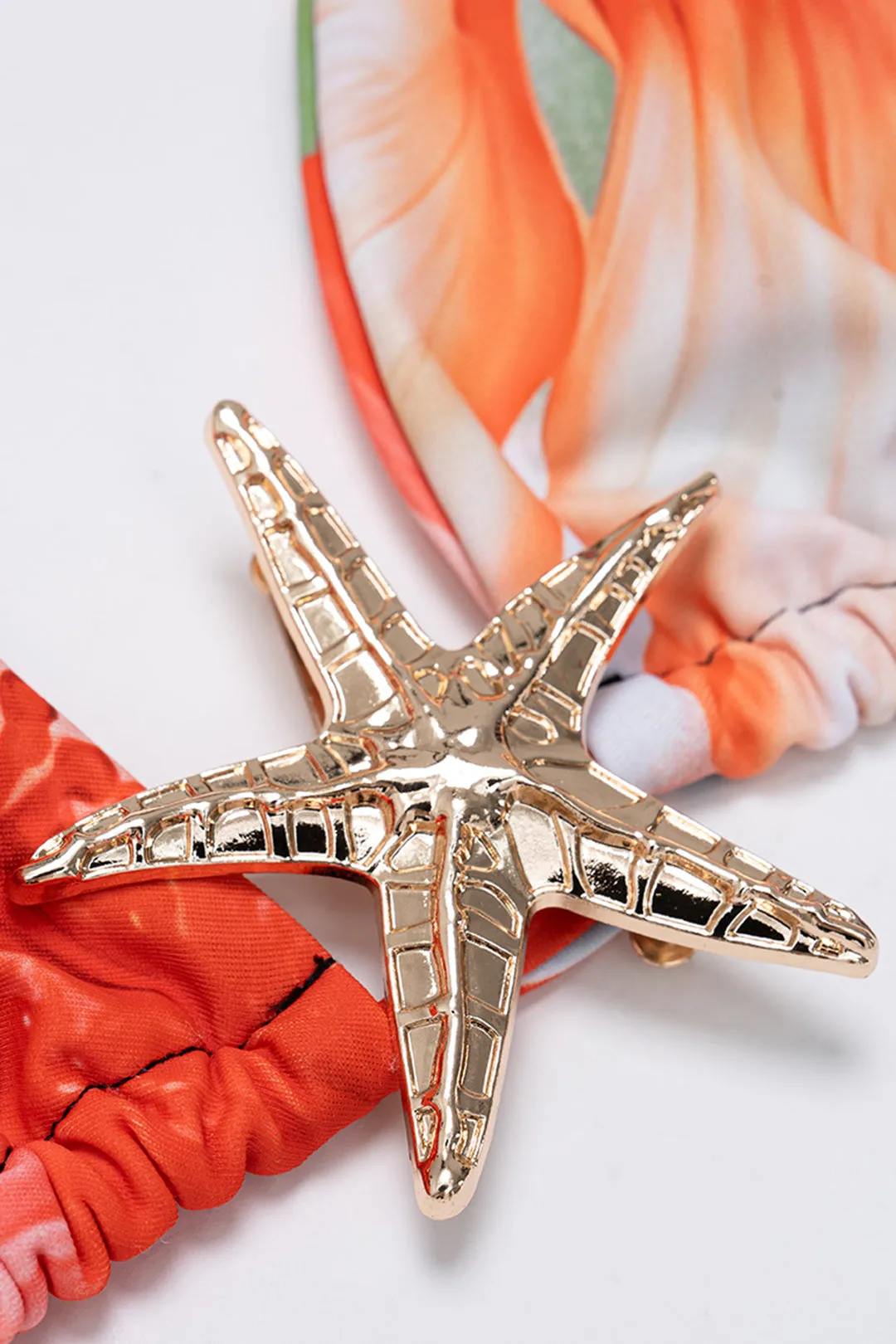 Tropical Print Metallic Tie-Up Bikini Set sold by Micas product image thumbnail 3