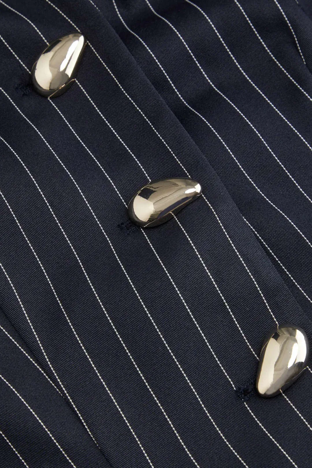 Striped Crossed Tie Back Metallic Button Tank Top And Wide Leg Pants sold by Micas product image thumbnail 3