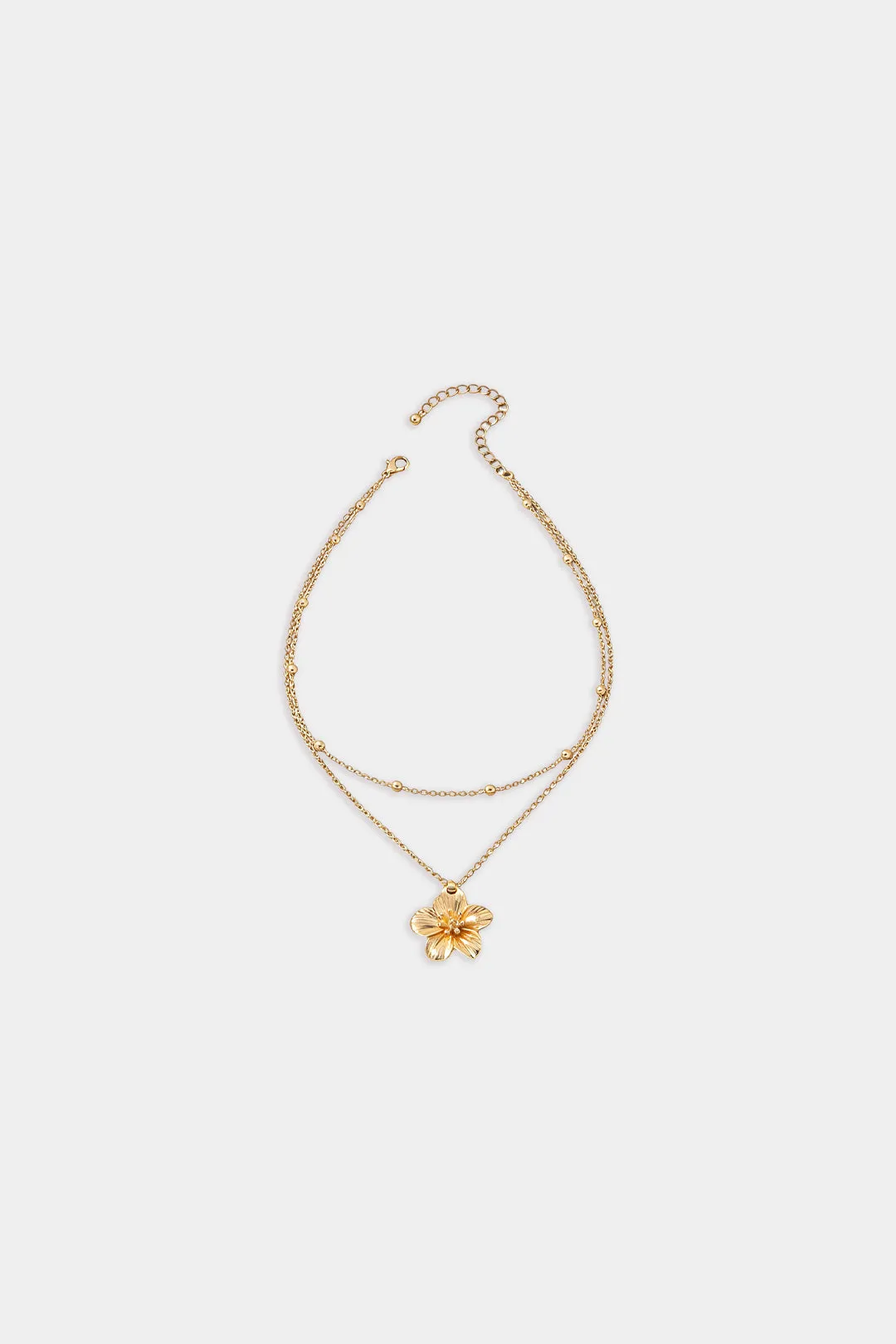 Metal Flower Necklace sold by Micas product image thumbnail 2