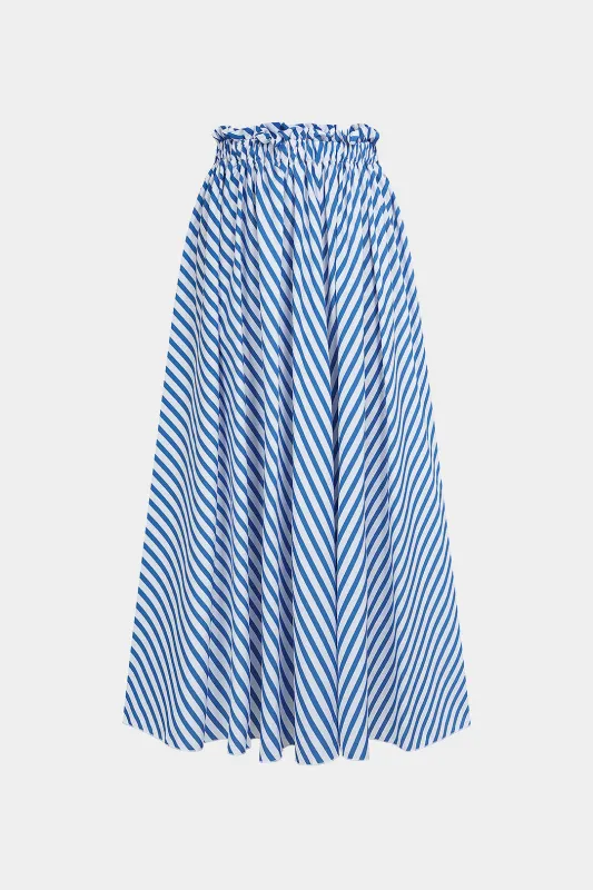 Striped Print Ruffle Bikini Bottom made by Micas