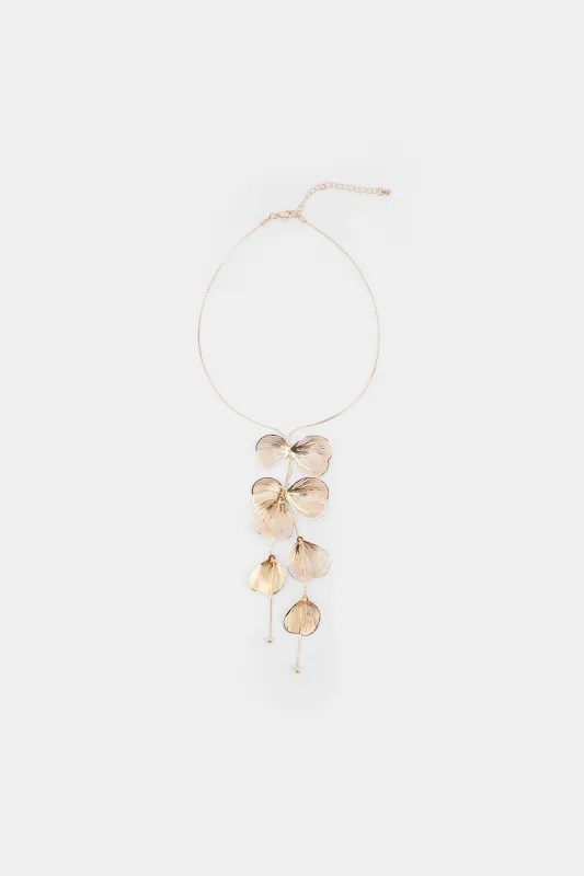 Alloy Ginkgo Leaf Necklace made by Micas