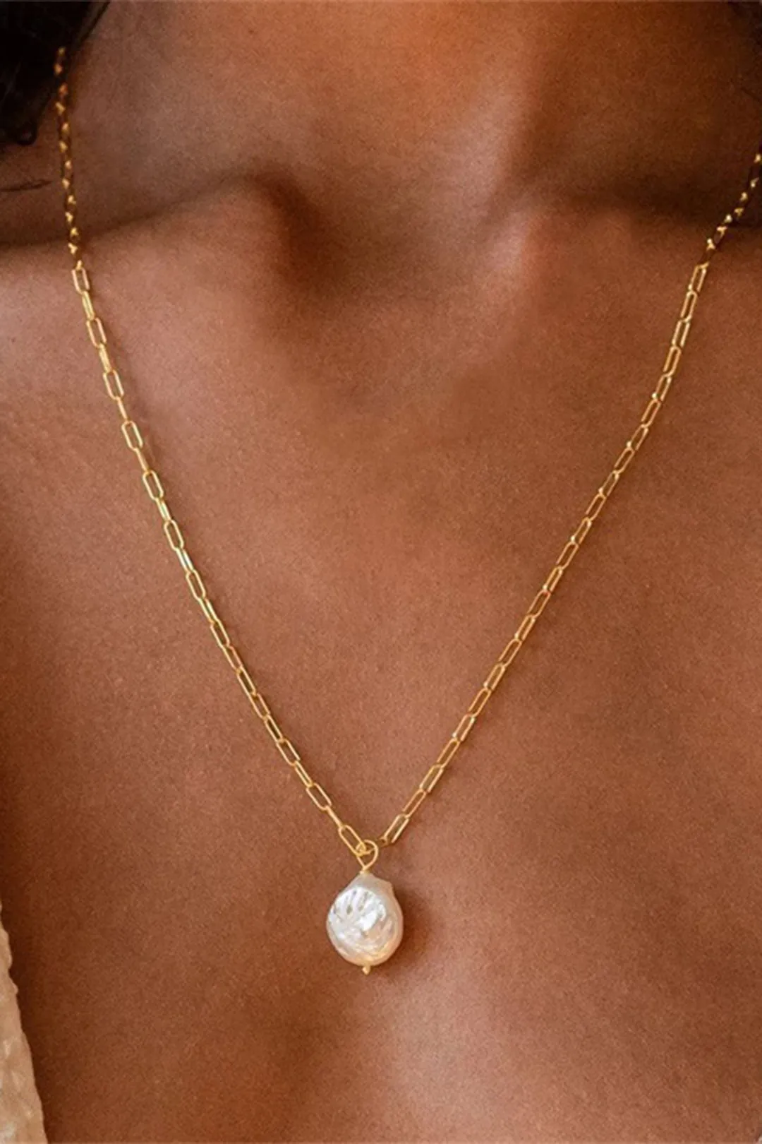 Allloy Pearl Irregular Necklace sold by Micas