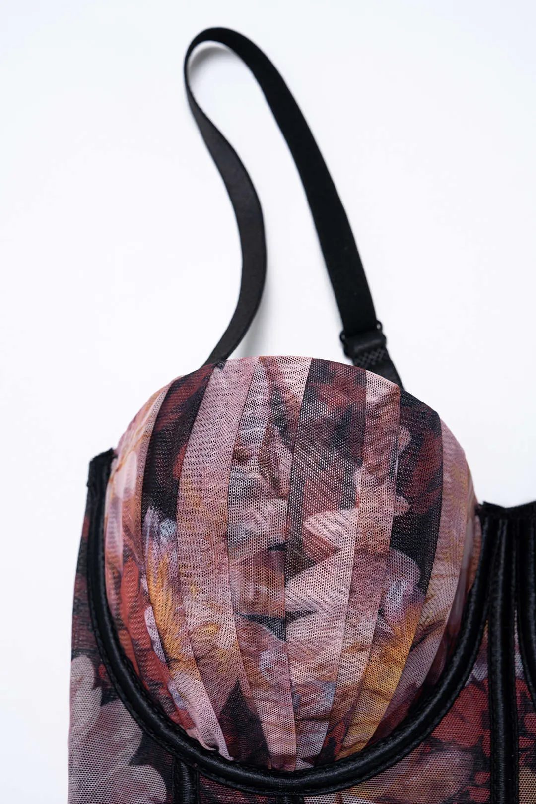 Flral Print Mesh Corset Cami Top sold by Micas product image thumbnail 3