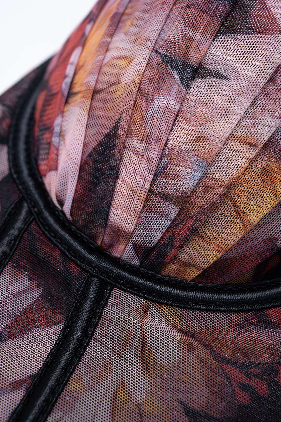 Flral Print Mesh Corset Cami Top sold by Micas product image thumbnail 4