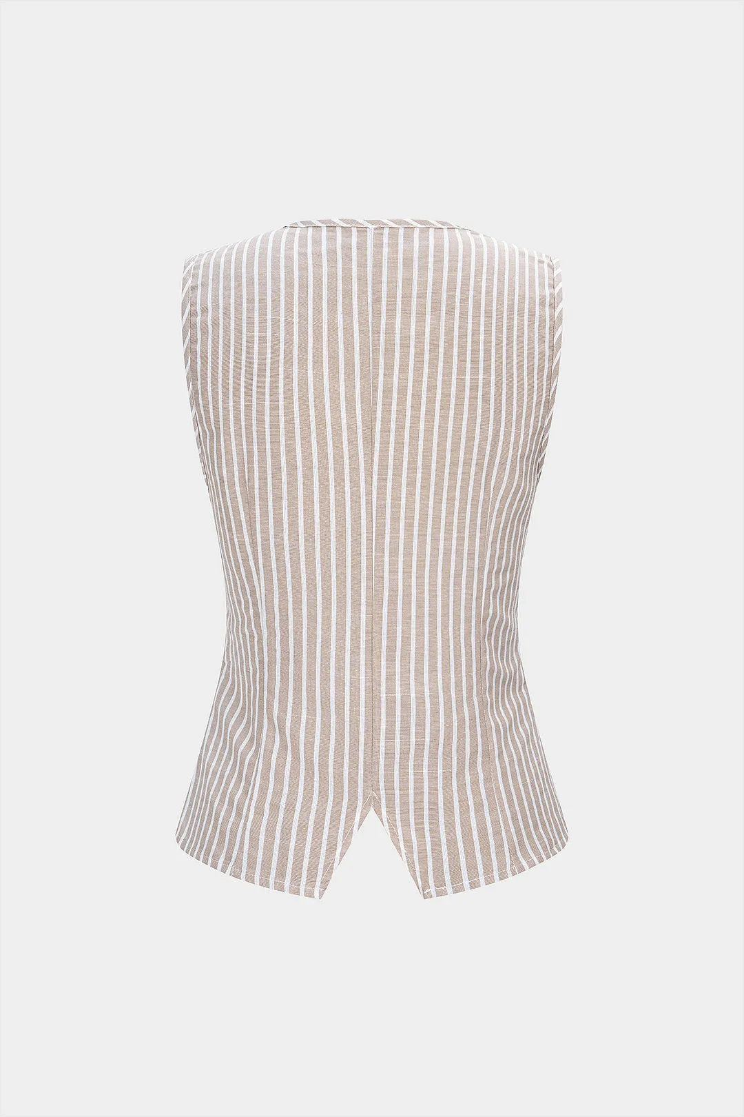Striped Round Neck Metallic Button Tank Top sold by Micas product image thumbnail 2