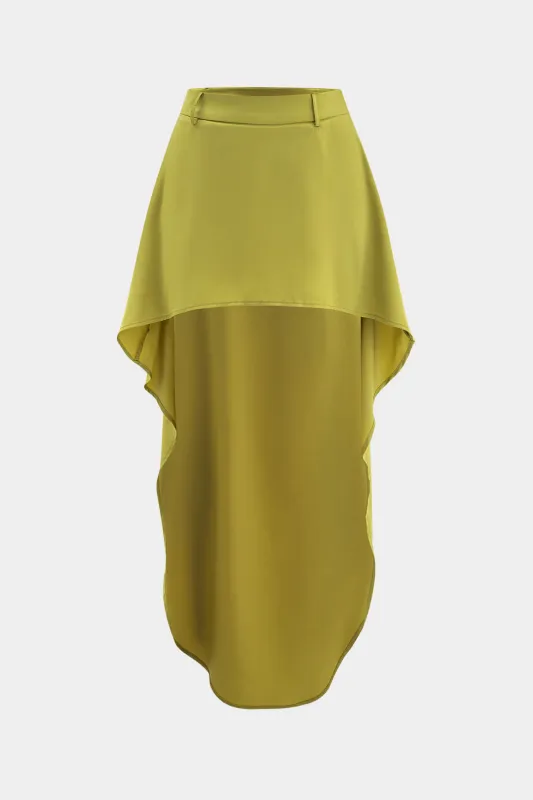 Satin Ruched Skirt made by Micas