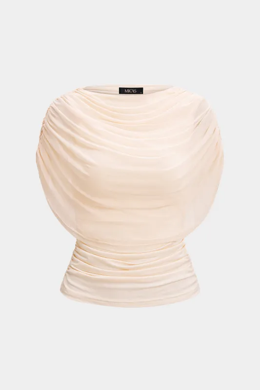 Ruched Sleeveless T-Shirt made by Micas