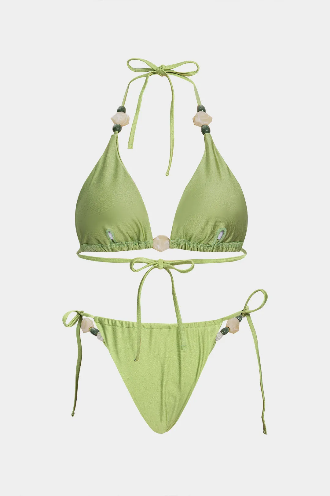 Beaded Halter Neck Tie-Up Bikini Set sold by Micas product image thumbnail 3