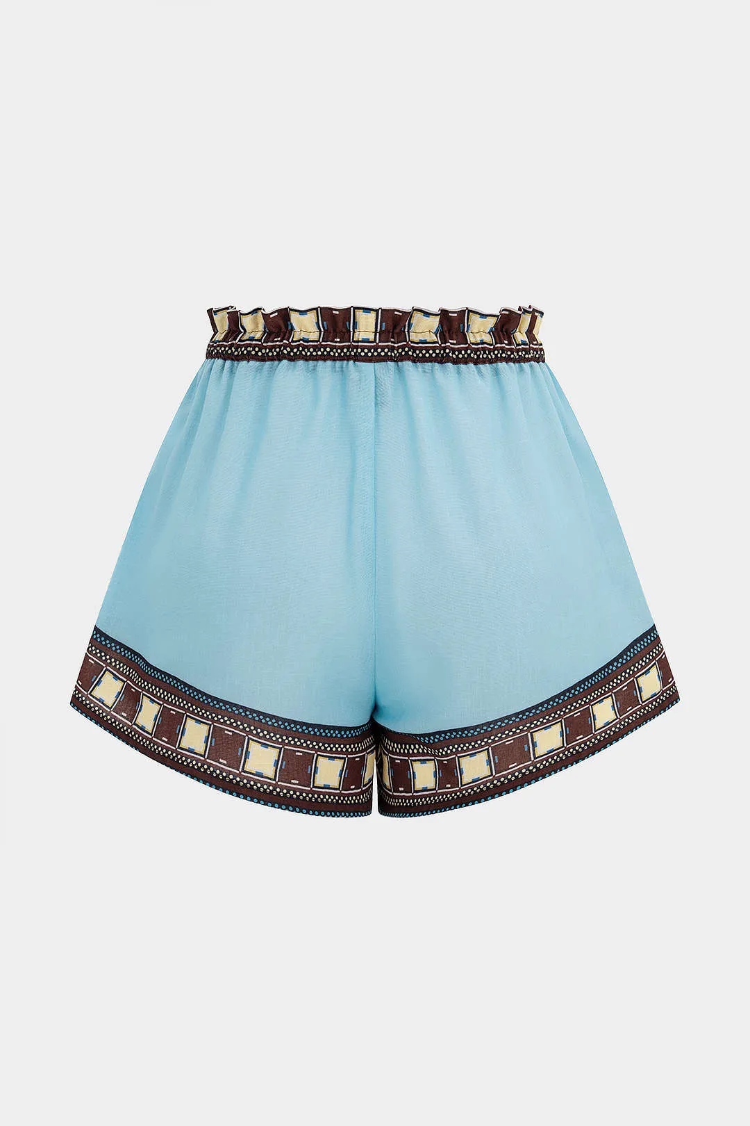 Geometric Print Linen Drawstring Shorts sold by Micas product image thumbnail 2