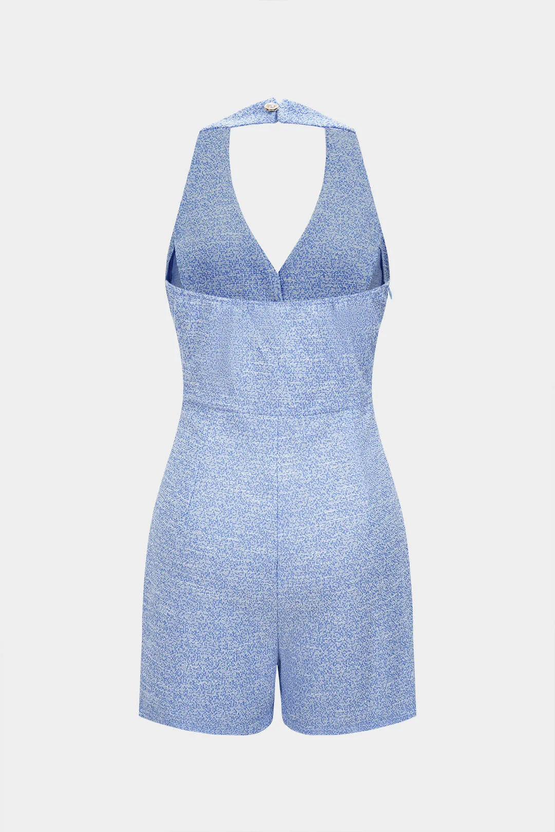 Halter V-Neck Button Sleeveless Romper sold by Micas product image thumbnail 2