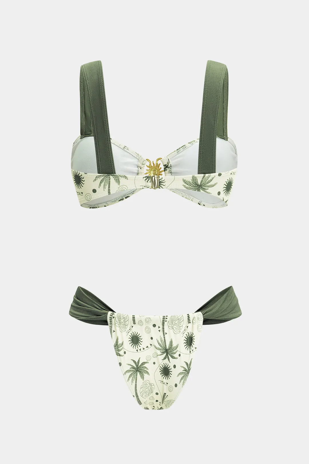 Contrast Coconut Palm Print Bikini Set sold by Micas product image thumbnail 2