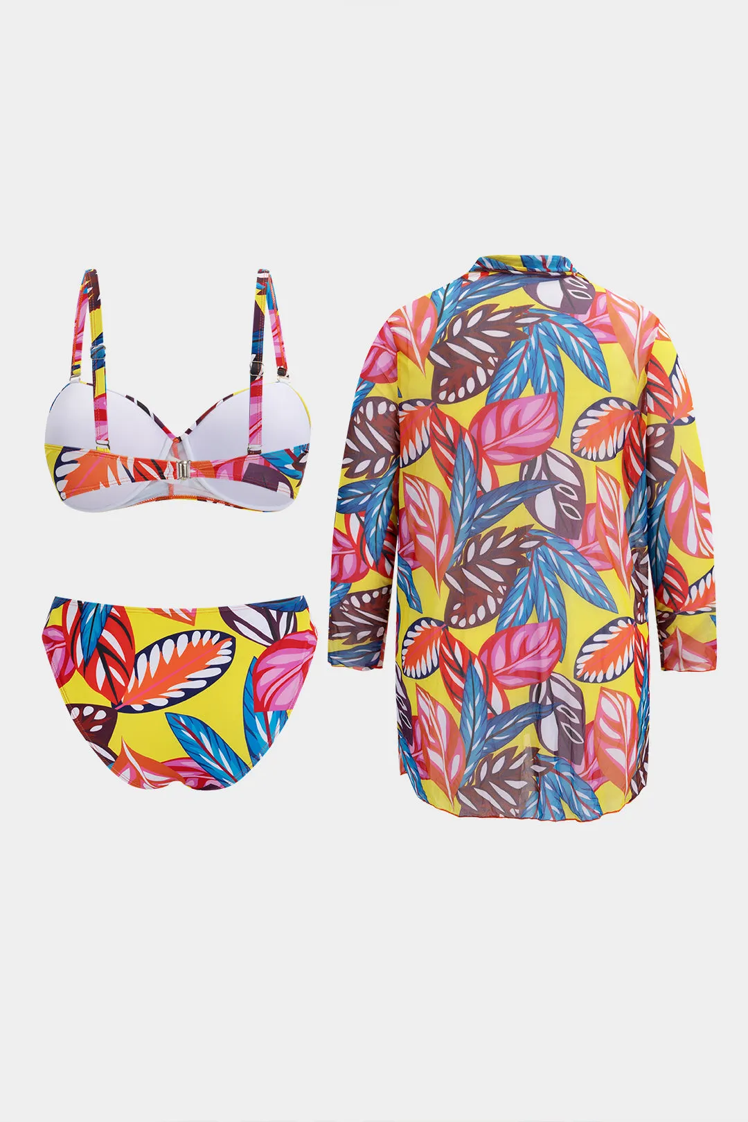 Plus Size Leaves Print Bikini Set sold by Micas product image thumbnail 2