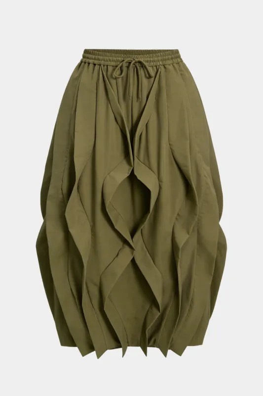 Plus Size Drawstring Ruffle Skirt made by Micas