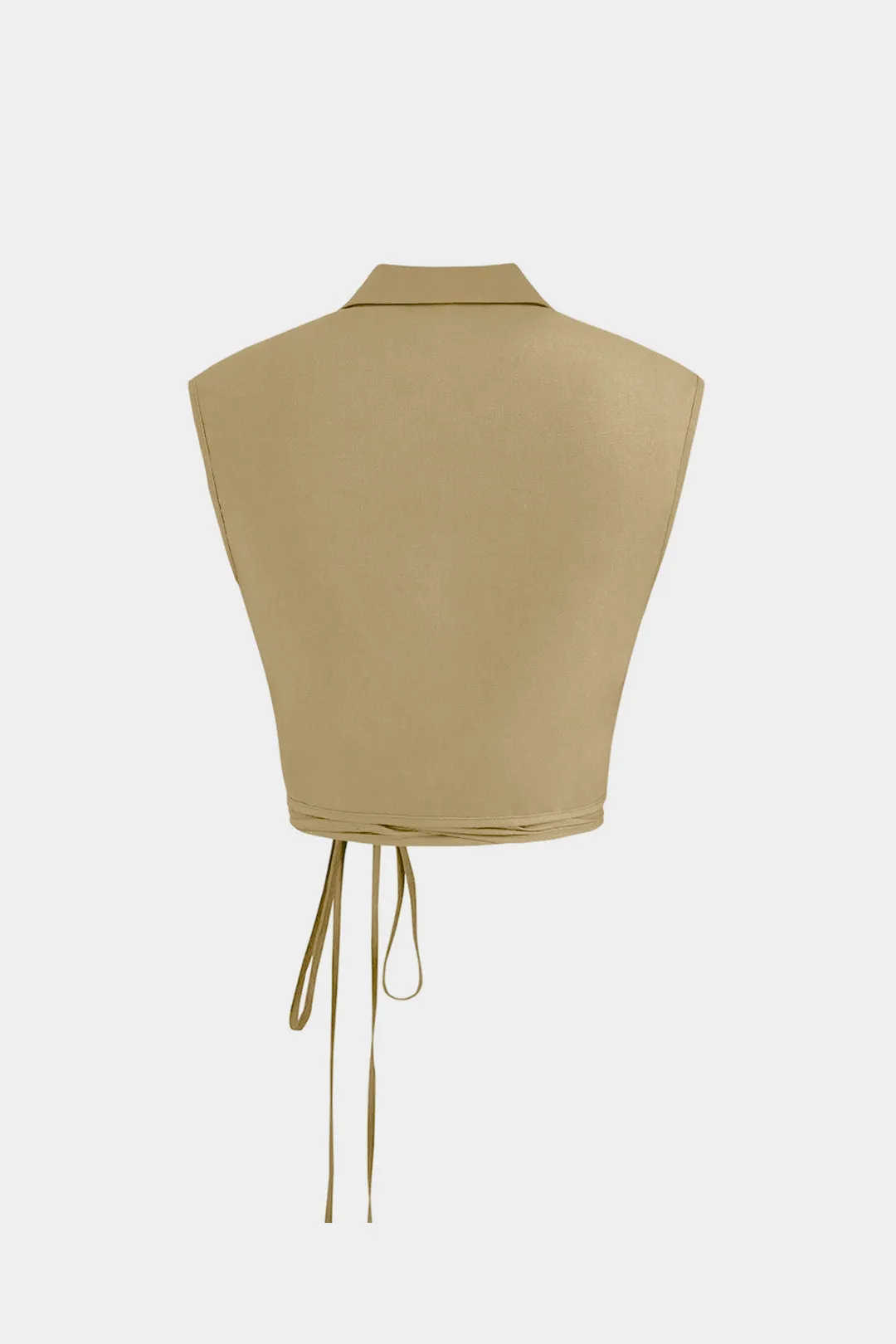 Button Crossed Tie-Up Tank Top sold by Micas product image thumbnail 2