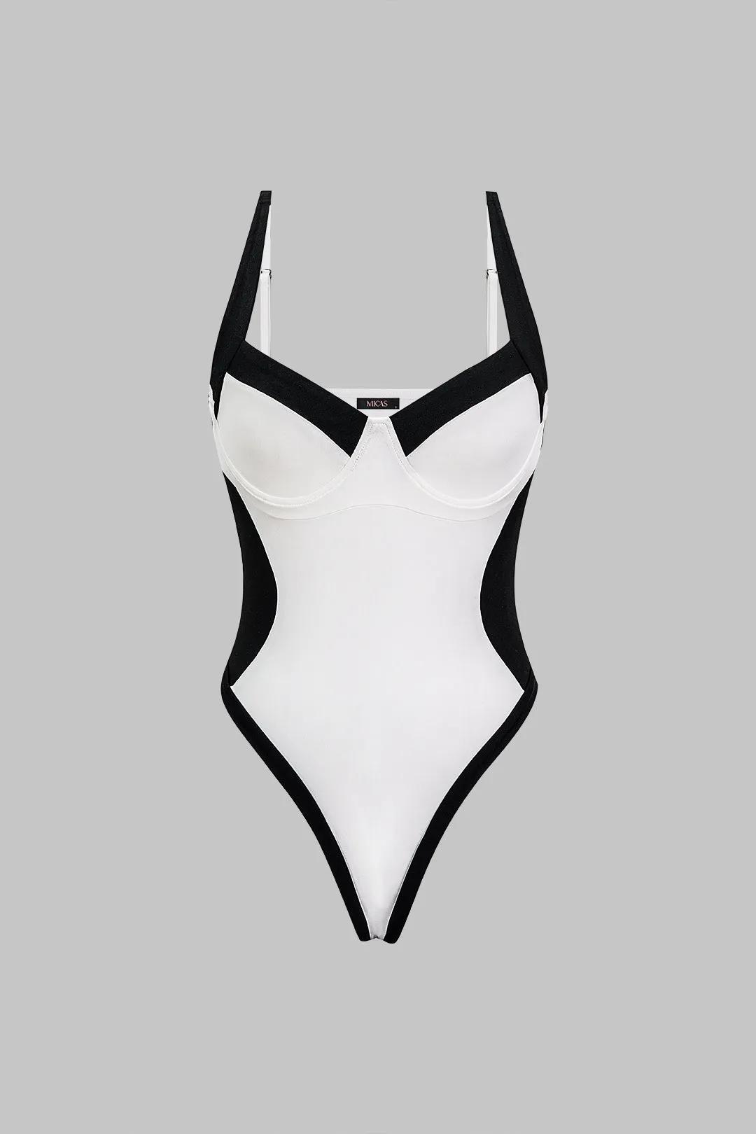 Contrast Sleeveless Bodysuit sold by Micas