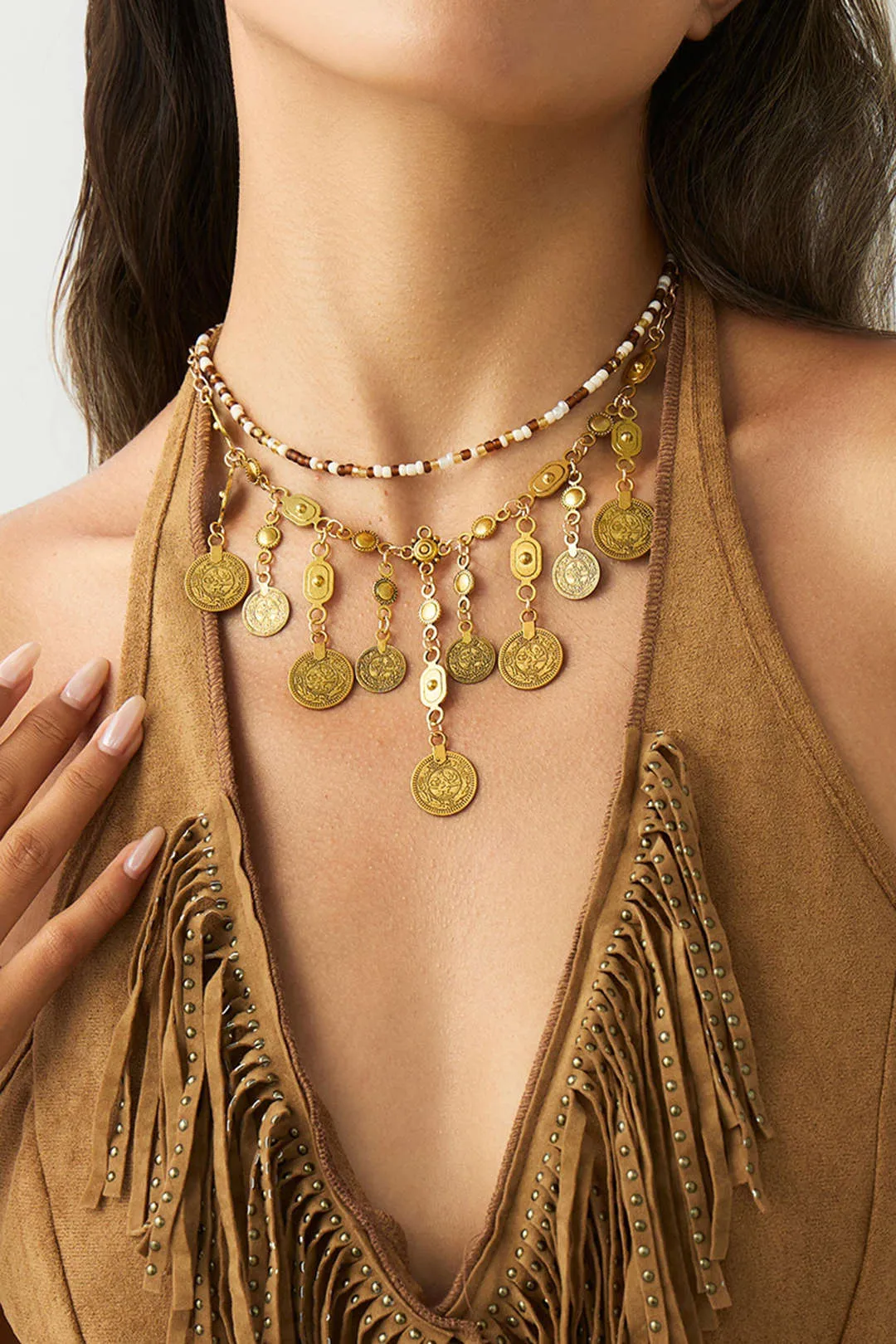 Metal Beaded Necklace sold by Micas product image thumbnail 4