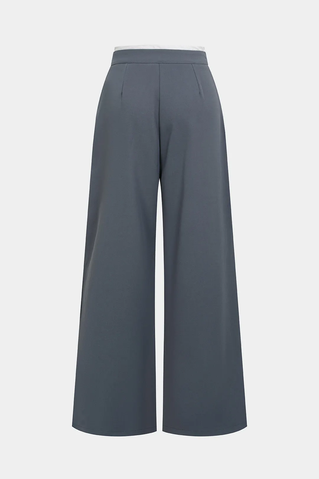 Contrast Double Waistband Drawstring Wide Leg Pants sold by Micas product image thumbnail 2
