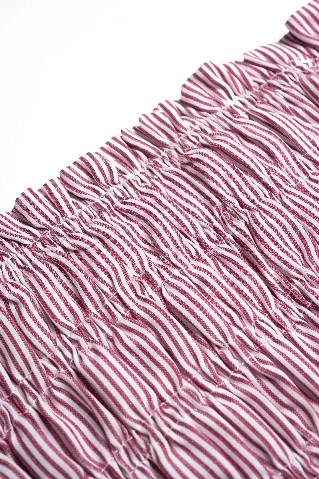 Stripes Print Scallop Edge Tube Top And Shorts Set sold by Micas product image thumbnail 5