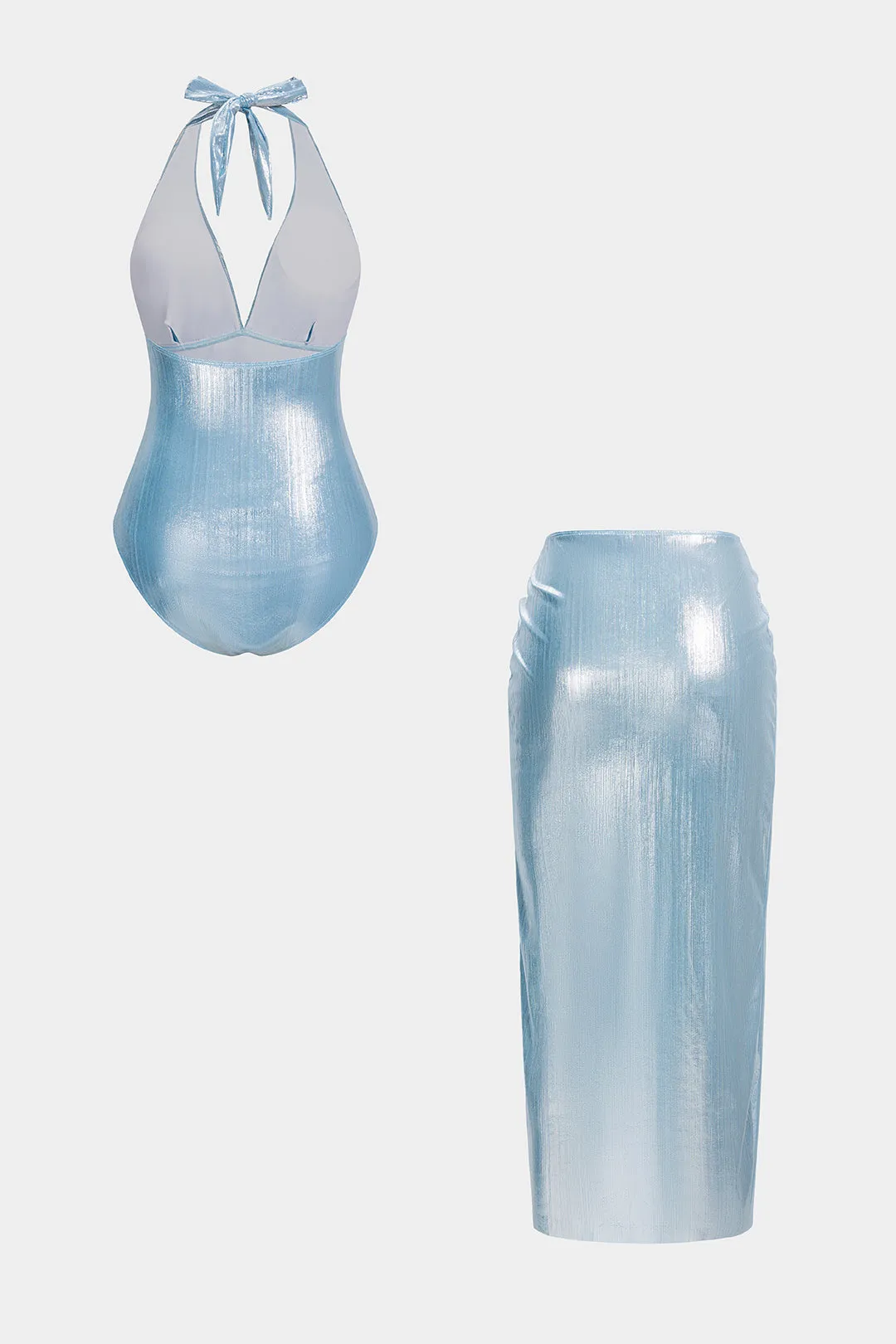 Halter Neck V-Neck Tie-Up Backless Bikini Set sold by Micas product image thumbnail 2