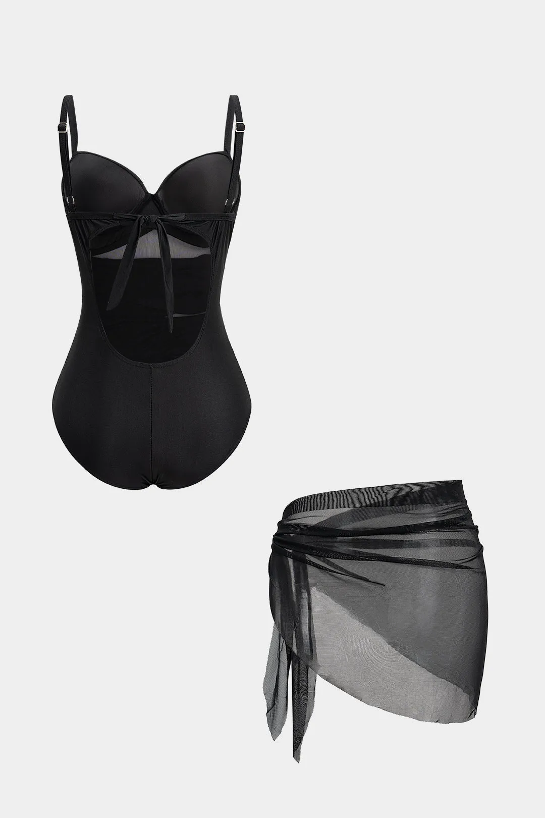 Mesh Patchwork Tie-Up Bikini Set sold by Micas product image thumbnail 2