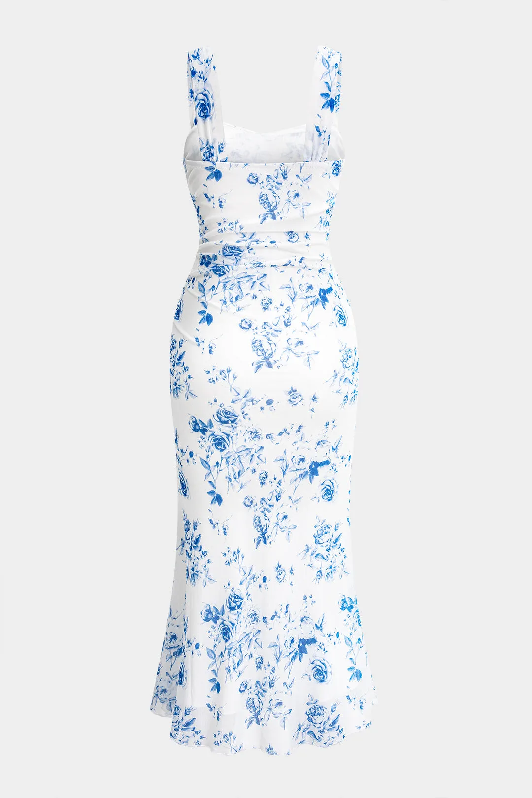 Ditsy Floral Print Mesh Sleeveless Midi Dress sold by Micas product image thumbnail 2