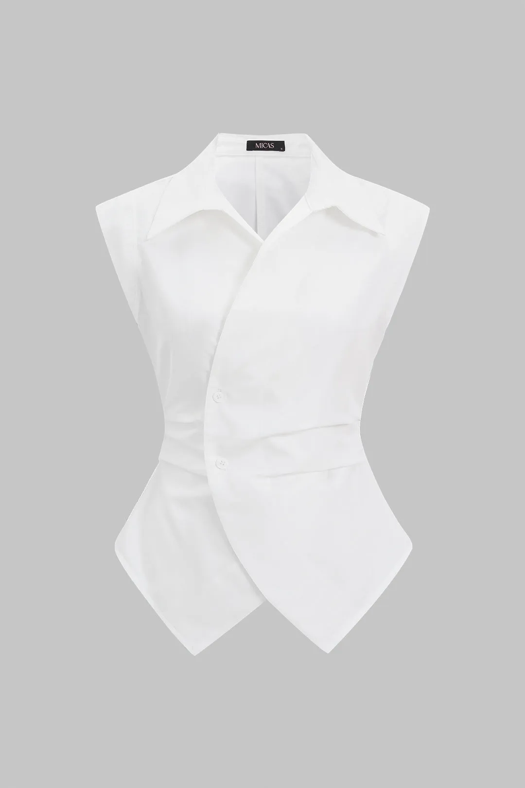 Solid Lapel Tank Top sold by Micas