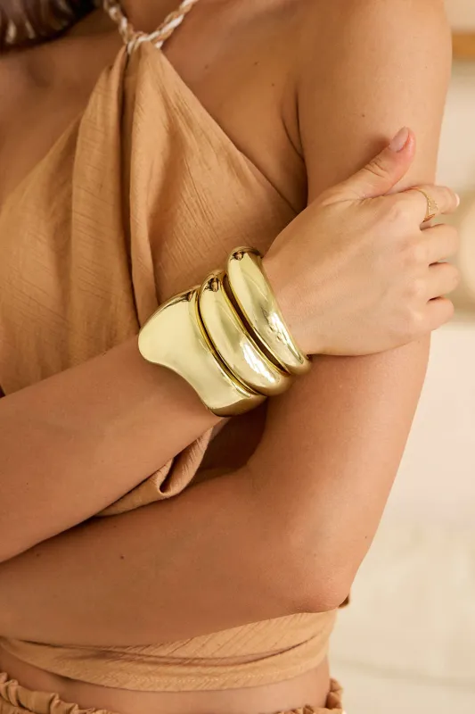 Alloy Geometric Bracelet made by Micas