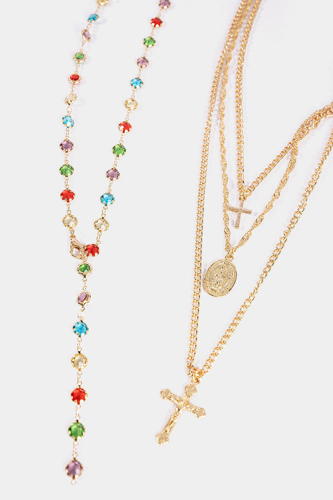 Alloy Colorful Crystal Necklace sold by Micas product image thumbnail 3