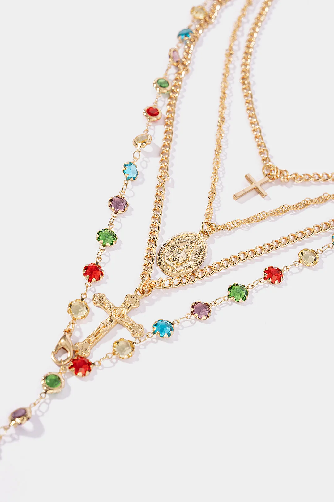Alloy Colorful Crystal Necklace sold by Micas product image thumbnail 2