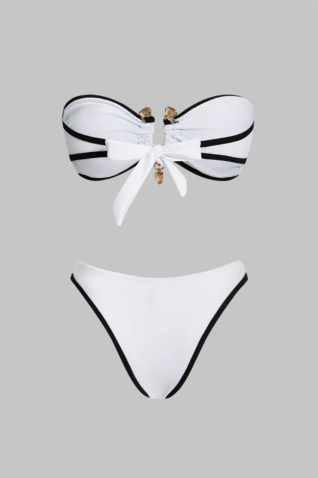 Contrast Metallic Tie Back Bikini Set sold by Micas product image thumbnail 3