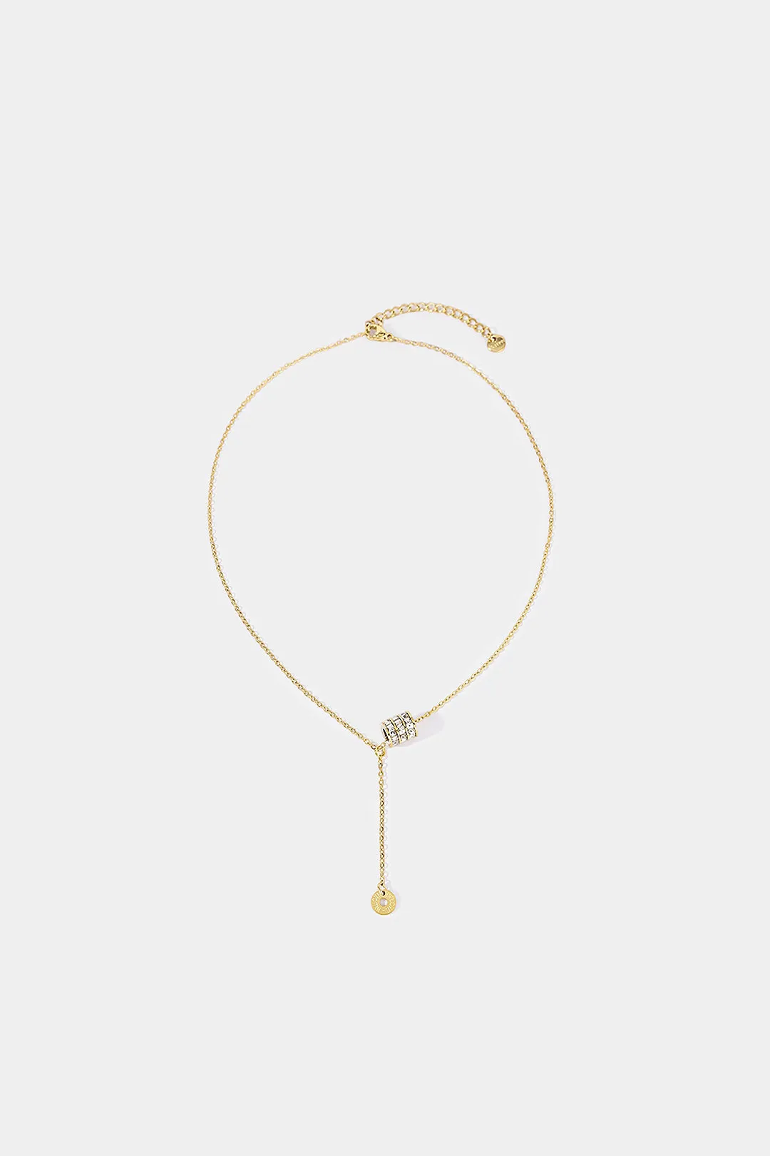 Diamond-Inlaid Pendant Chain Necklace sold by Micas