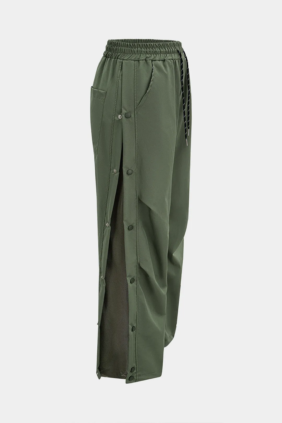 Drawstring Ruched Button High Waist Pants sold by Micas product image thumbnail 3