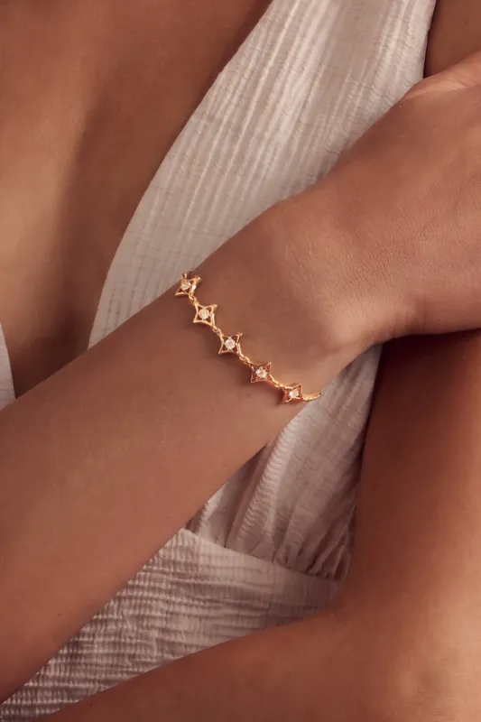 Alloy Rhinestone Bracelet made by Micas