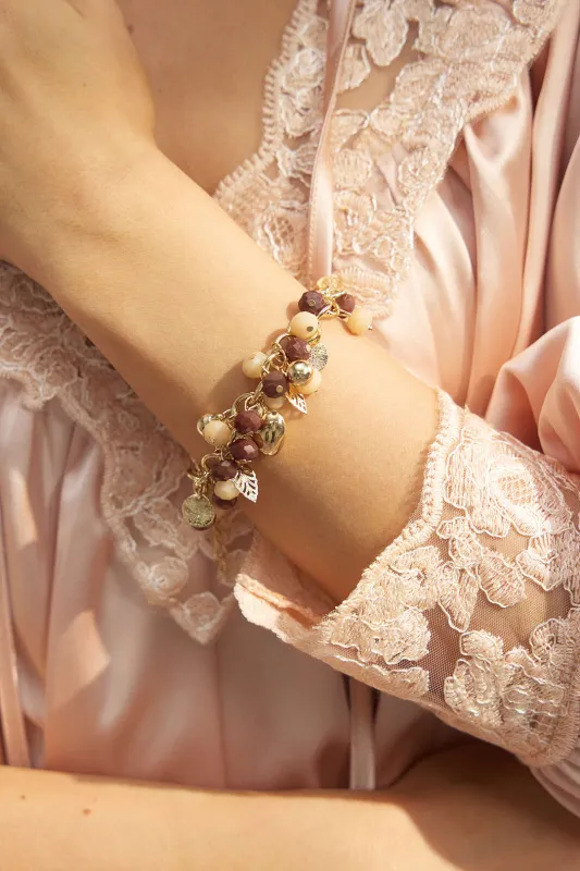 Multi-Layer Heart Beaded Bracelet made by Micas