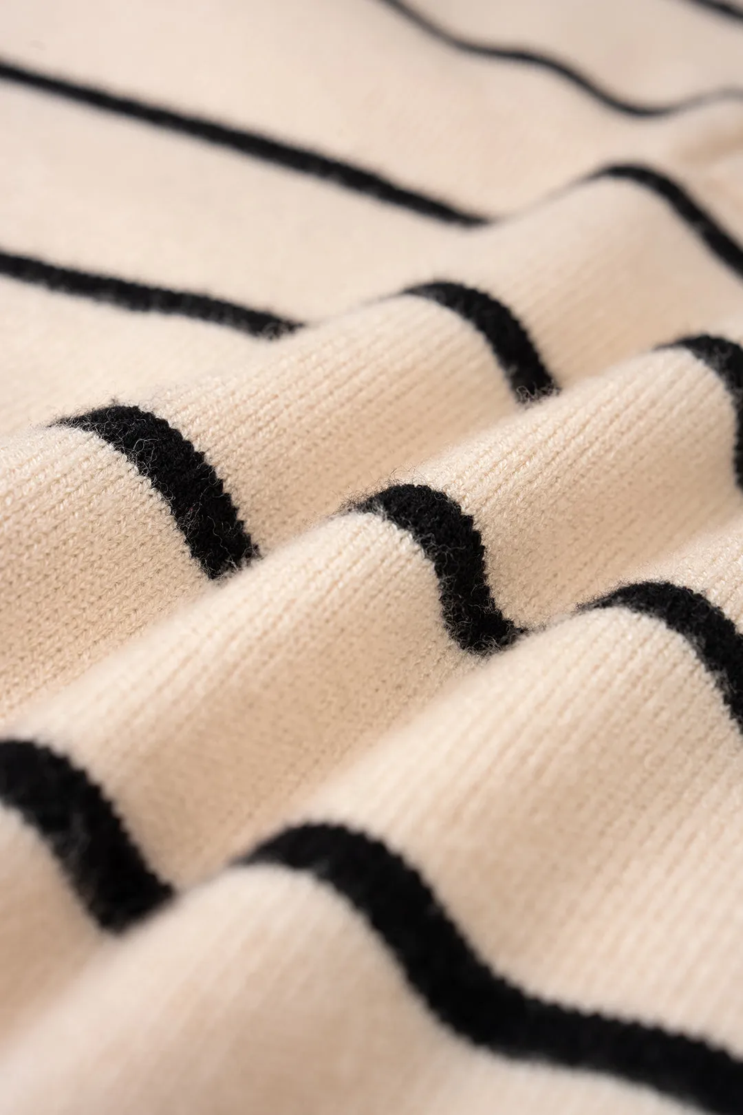 Knit Contrast Striped Button Short Sleeve Mini Dress sold by Micas product image thumbnail 4