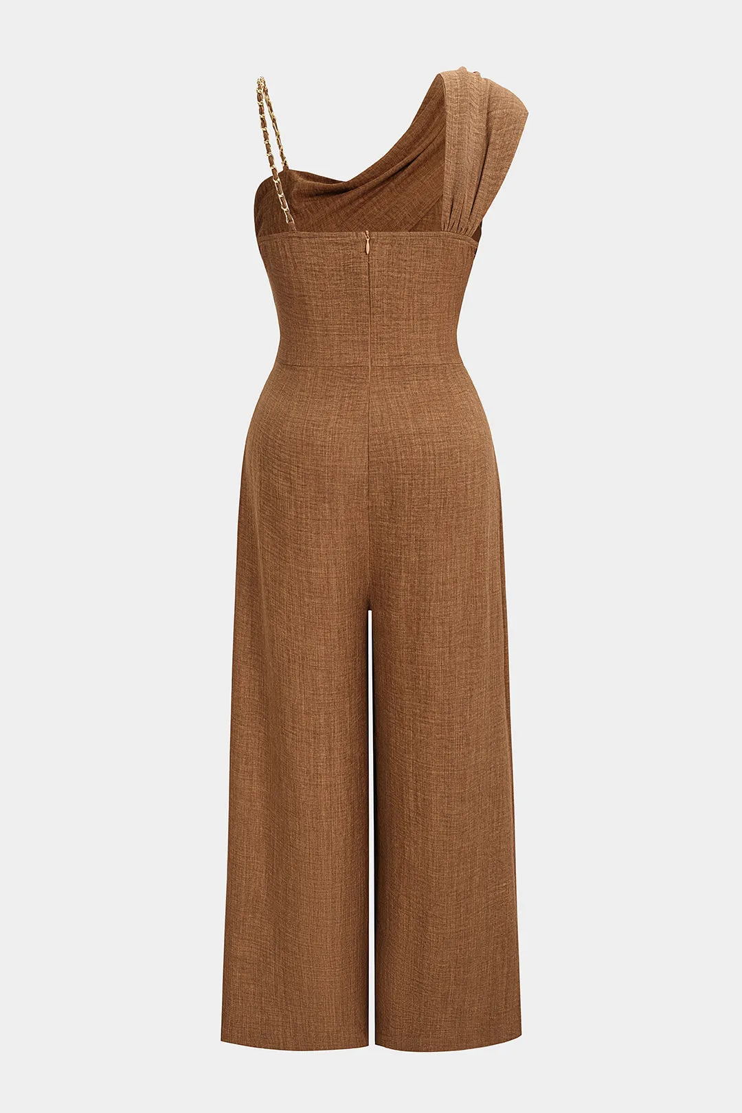 Asymmetrical Ruched Cut Out Sleeveless Jumpsuit sold by Micas product image thumbnail 2