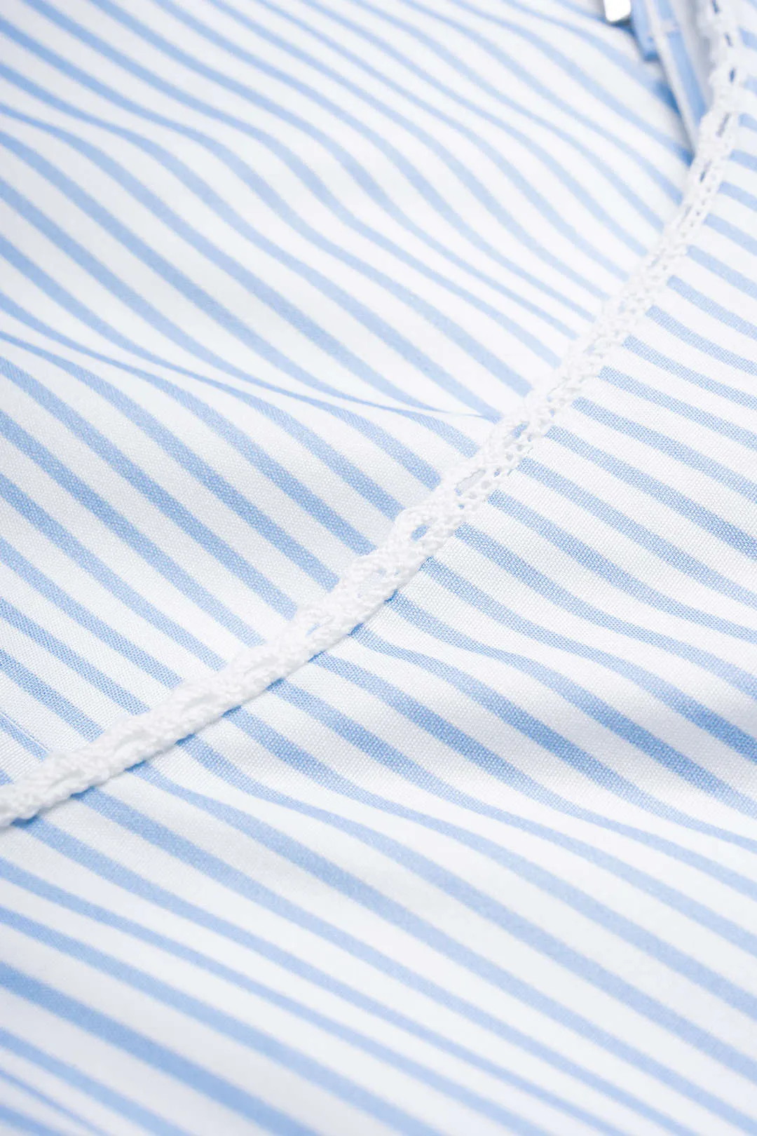 Striped Smocked Zipper Sleeveless Midi Dress sold by Micas product image thumbnail 3