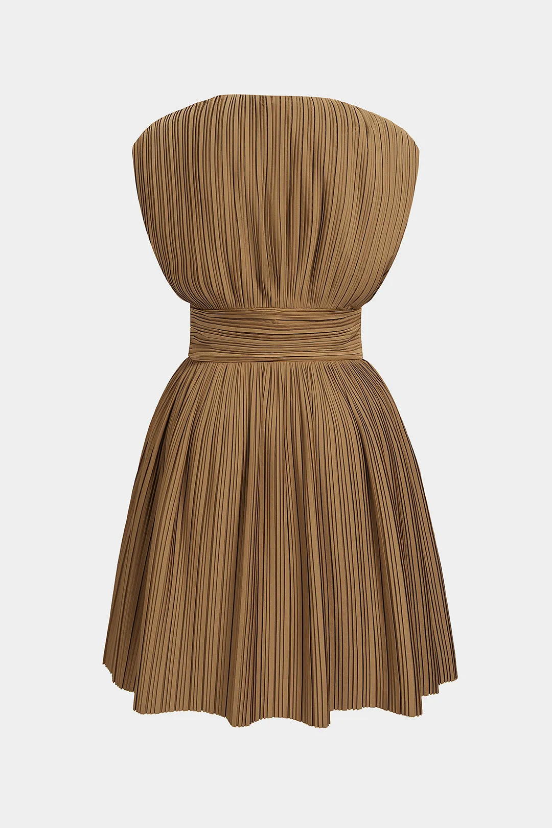 V-Neck Metallic Ruched Sleeveless Mini Dress sold by Micas product image thumbnail 3