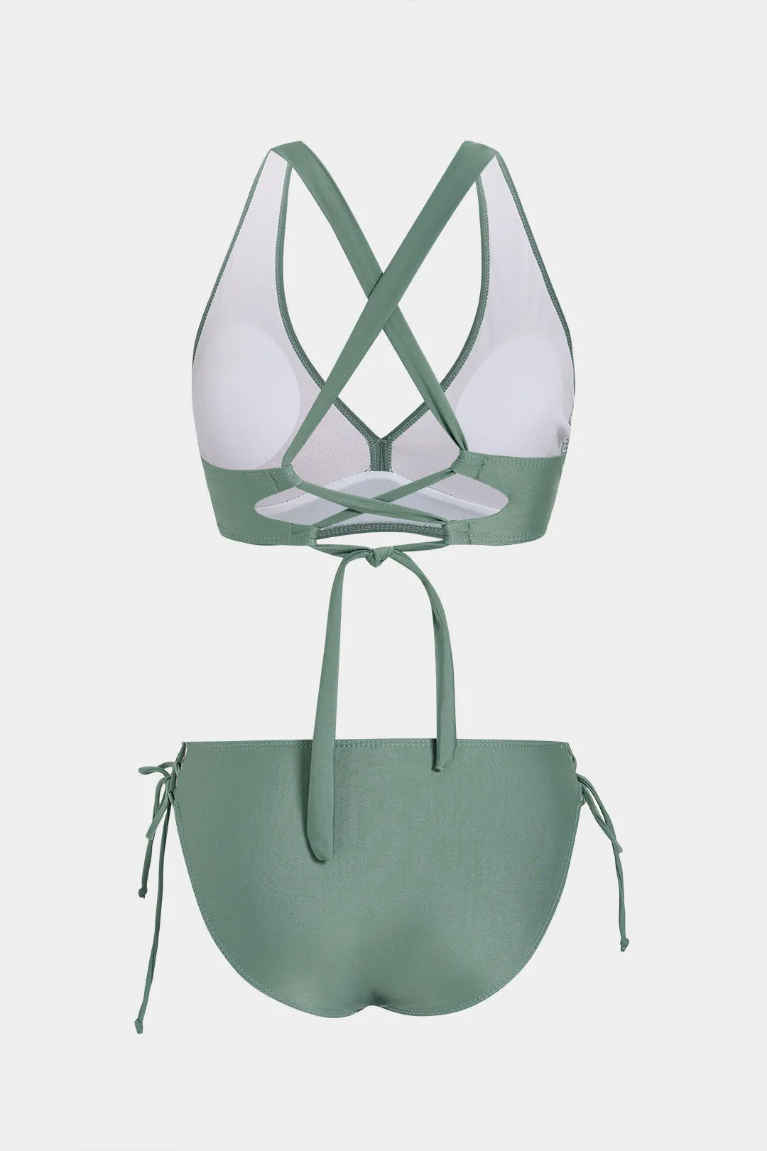 V-Neck Tie-Up Hollow Out Bikini Set sold by Micas product image thumbnail 2