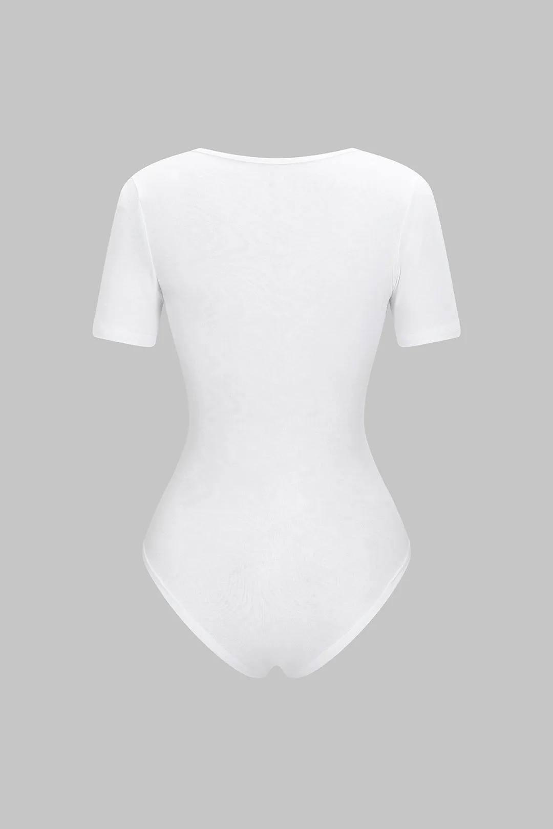 Solid Ruched Short-Sleeve Bodysuit sold by Micas product image thumbnail 2