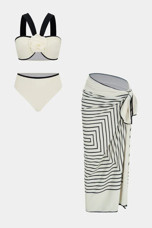 Stripes Print Bikini Set made by Micas