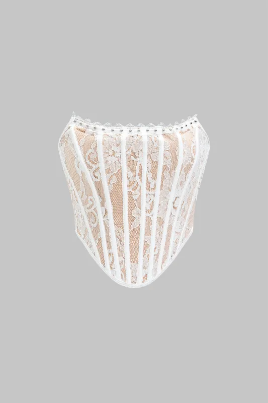 Lace Tie Back Tube Top made by Micas